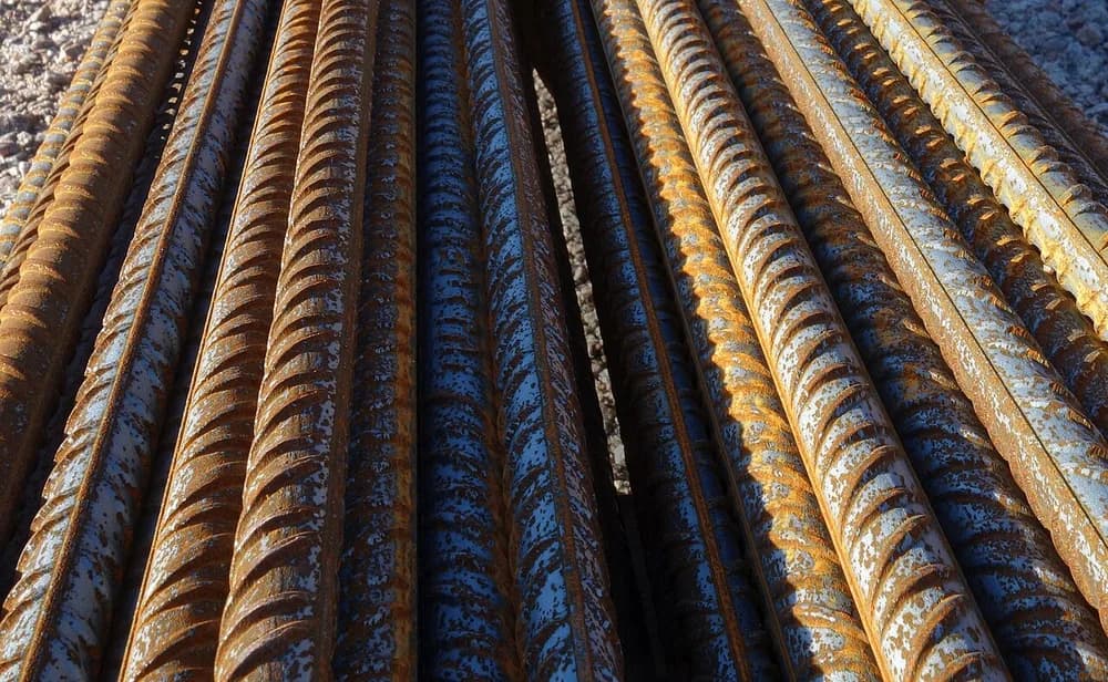 Representative deformed steel rebar bundle