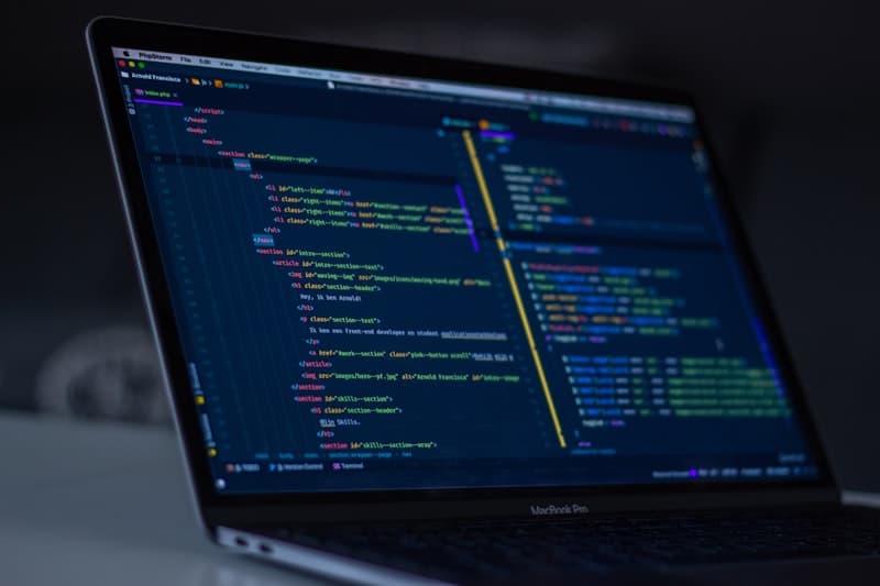 A developer working in a code editor with product data API documentation